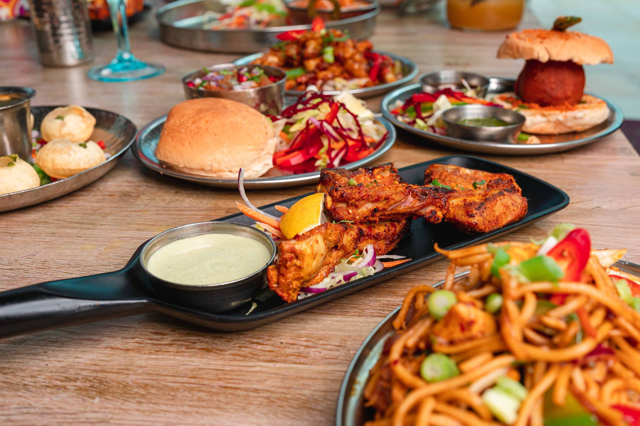 Indian Tiffin Room Food Spread
